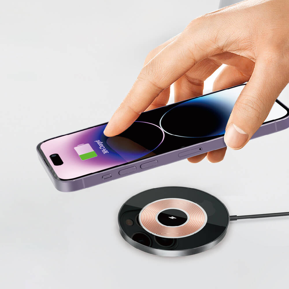 Wiwu Wi-W007 15W Hızlı Şarj Özellikli M-safe PD Wireless Şarj Aleti