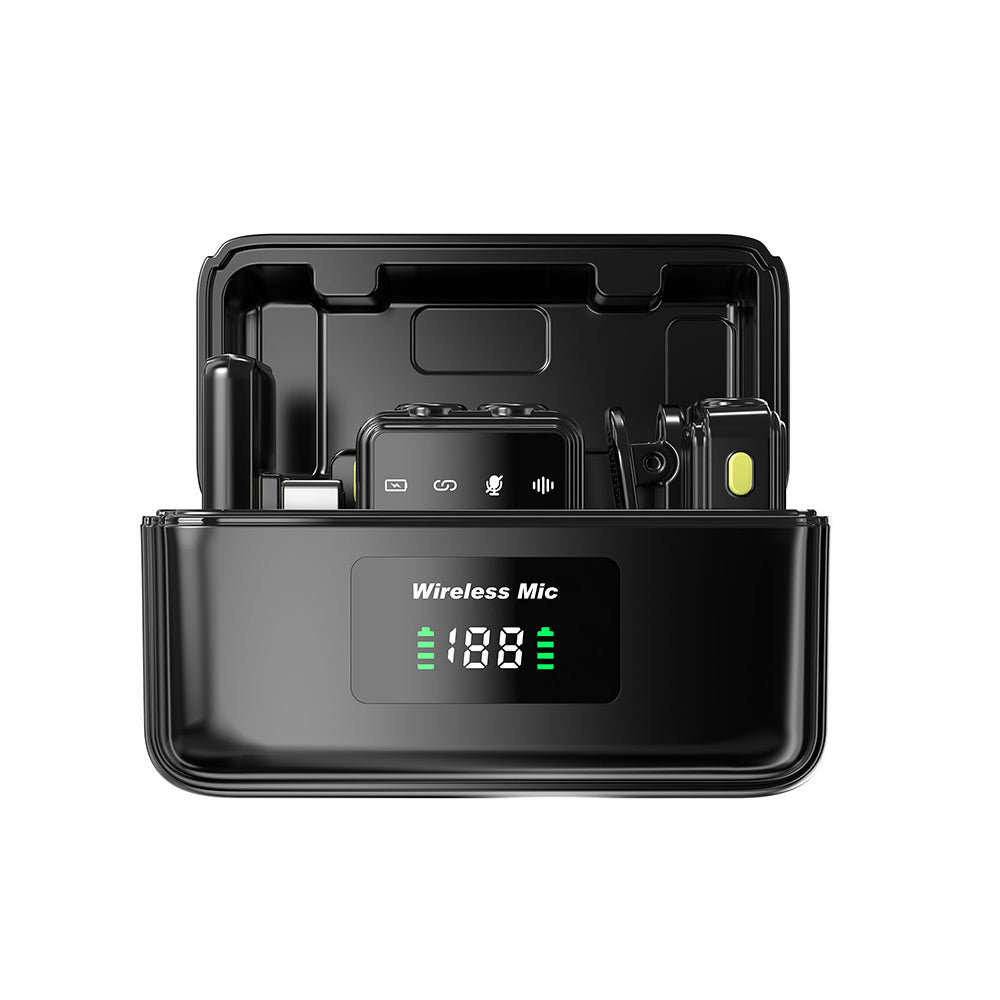 Wiwu Wi-WM005 2in1 Type-C ve Lightning Portlu ANC Özellikli Kablosuz Yaka Mikrofonu