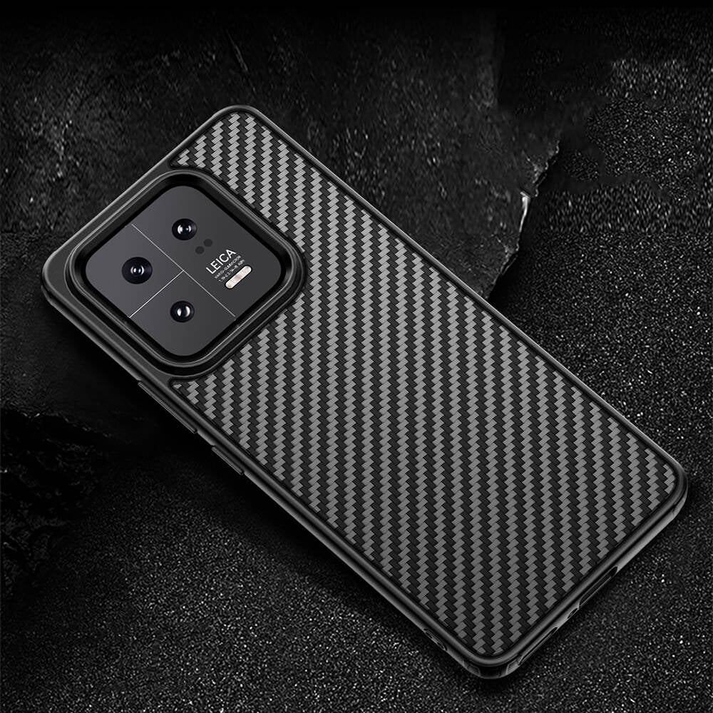 Xiaomi Mi 13 Kılıf Aramid Karbon Fiber M-safe Özellikli Wlons Radison Kılıf