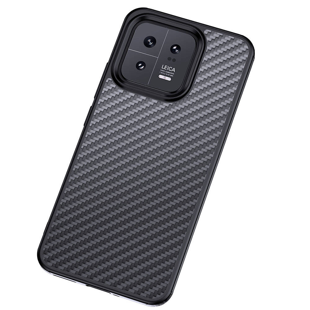 Xiaomi Mi 13 Kılıf Aramid Karbon Fiber M-safe Özellikli Wlons Radison Kılıf