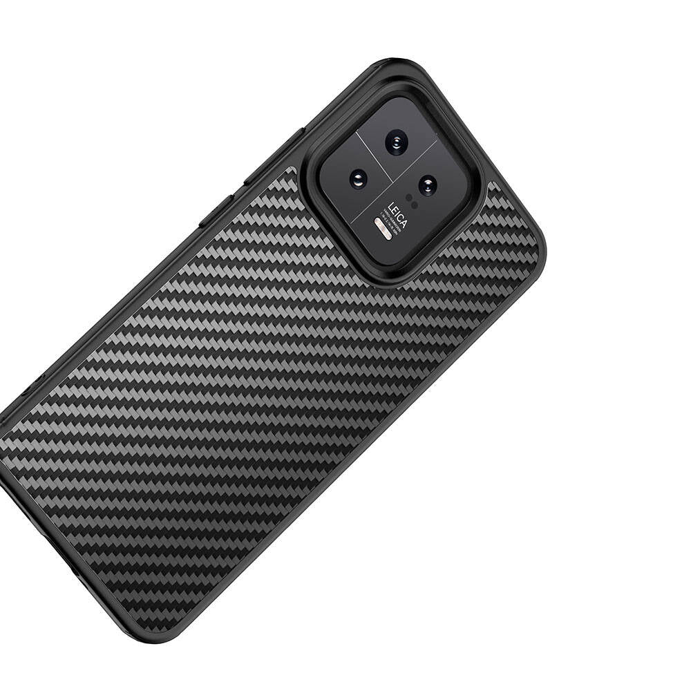 Xiaomi Mi 13 Kılıf Aramid Karbon Fiber M-safe Özellikli Wlons Radison Kılıf