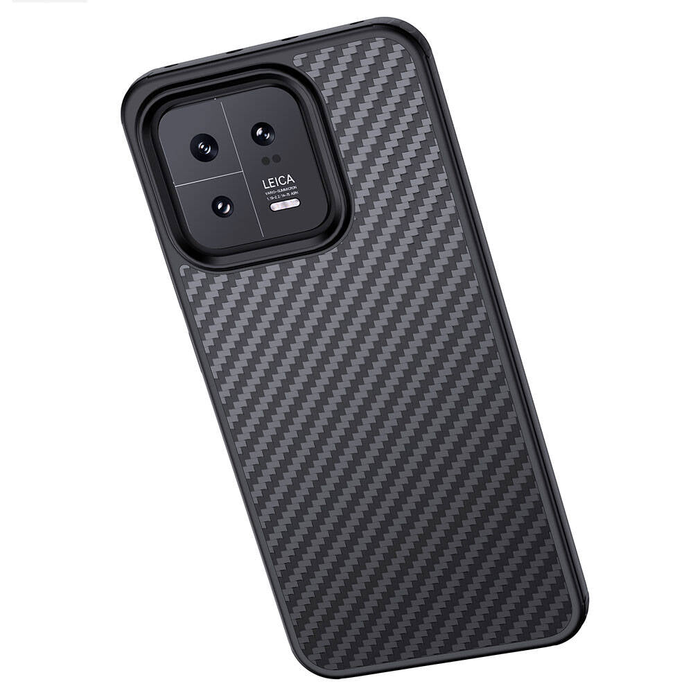 Xiaomi Mi 13 Kılıf Aramid Karbon Fiber M-safe Özellikli Wlons Radison Kılıf