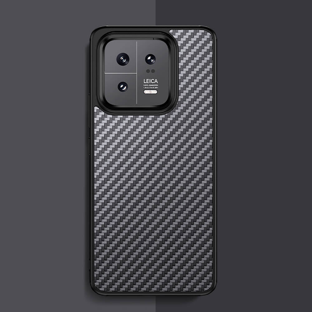 Xiaomi Mi 13 Kılıf Aramid Karbon Fiber M-safe Özellikli Wlons Radison Kılıf