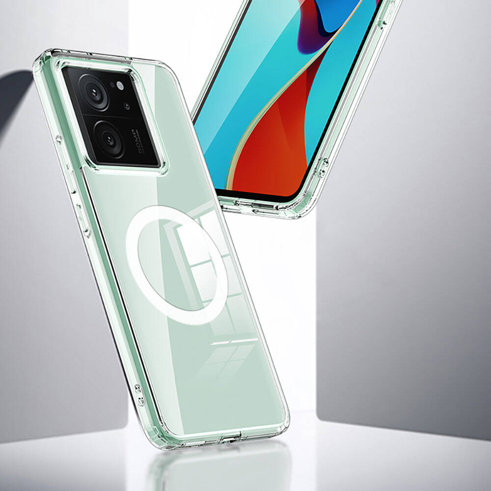 Xiaomi Mi 13T Kılıf Sert PC Arka Yüzey Wireless Şarj Özellikli Zore Flet M-safe Kılıf