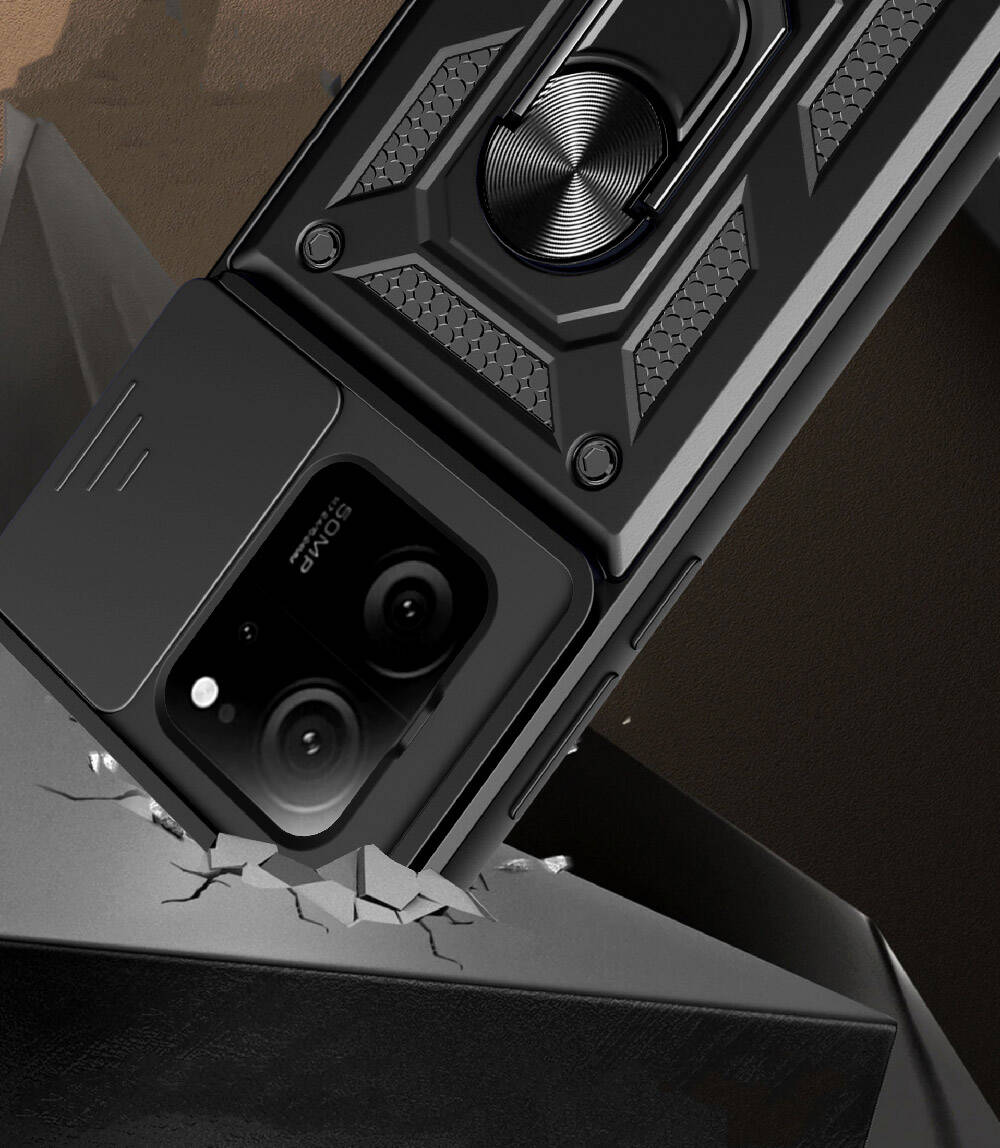 Xiaomi Mi 13T Pro Kılıf Magnetik Standlı Kamera Korumalı Zore Sürgülü Vega Kılıf