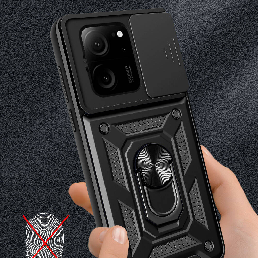 Xiaomi Mi 13T Pro Kılıf Magnetik Standlı Kamera Korumalı Zore Sürgülü Vega Kılıf