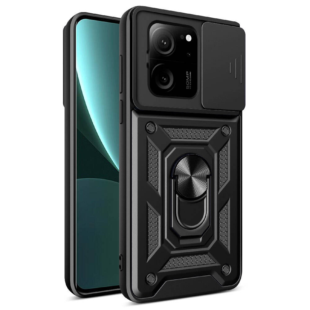 Xiaomi Mi 13T Pro Kılıf Magnetik Standlı Kamera Korumalı Zore Sürgülü Vega Kılıf