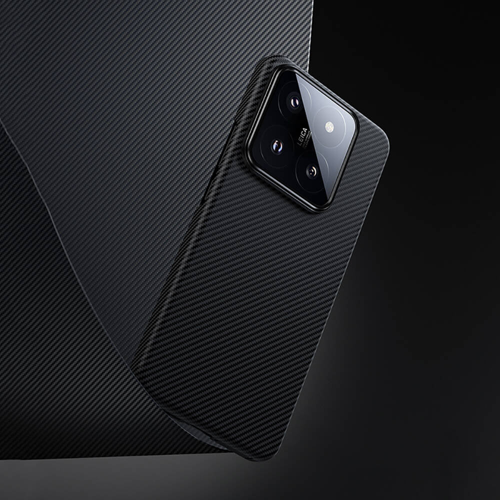 Xiaomi Mi 14 Kılıf M-safe Özellikli Karbon Fiber Benks Essential ArmorAir 600D Kevlar Kılıf