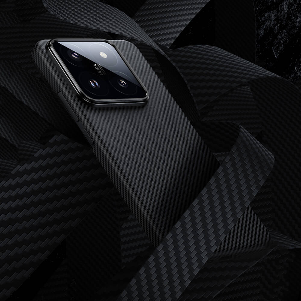 Xiaomi Mi 14 Kılıf M-safe Özellikli Karbon Fiber Benks Essential ArmorAir 600D Kevlar Kılıf