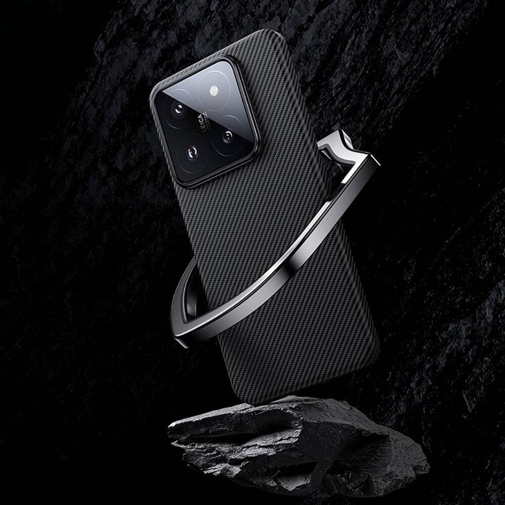 Xiaomi Mi 14 Kılıf M-safe Özellikli Karbon Fiber Benks Essential ArmorAir 600D Kevlar Kılıf