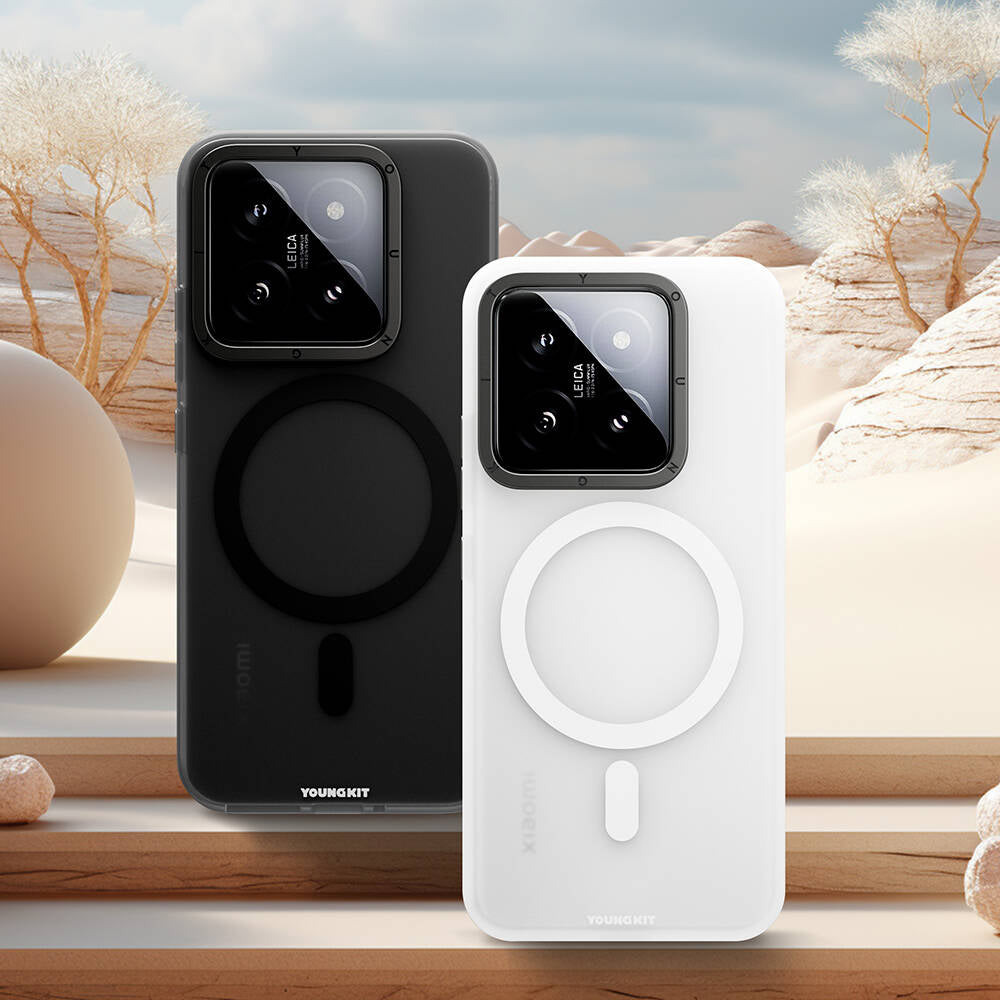 Xiaomi Mi 14 Kılıf M-safe Şarj Özellikli Youngkit Hidden Sand Serisi Kılıf