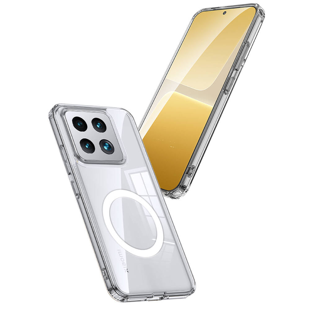 Xiaomi Mi 14 Kılıf Sert PC Arka Yüzey Wireless Şarj Özellikli Zore Flet M-safe Kılıf