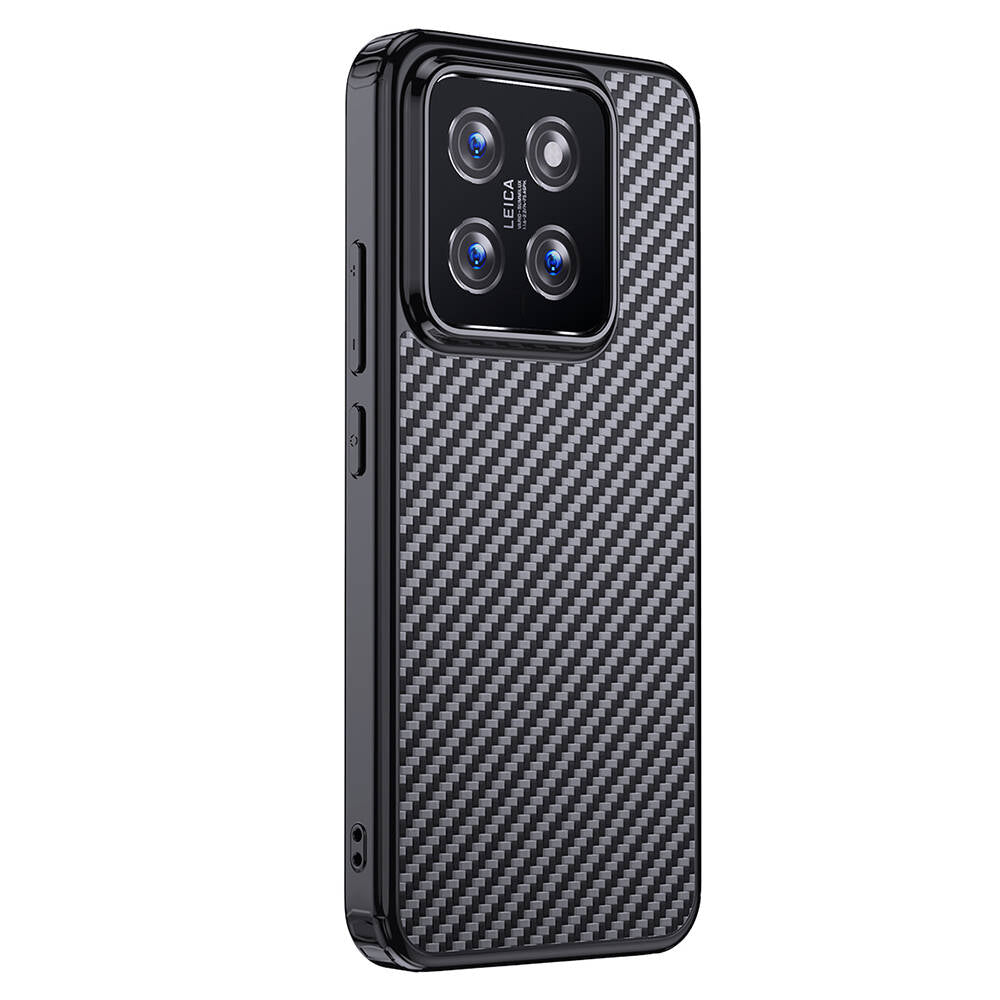 Xiaomi Mi 14 Pro Kılıf Aramid Karbon Fiber M-safe Özellikli Wlons Radison Kılıf