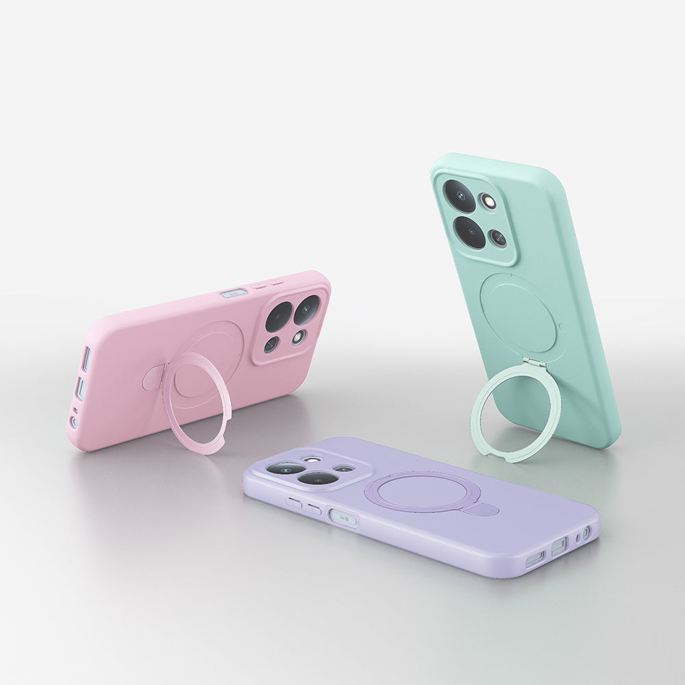 Xiaomi Redmi 15C Kılıf M-safe Şarj Özellikli Standlı Zore Samara Kılıf