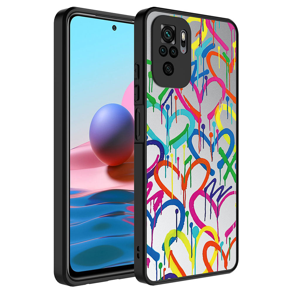 Xiaomi Redmi Note 10 Kılıf Aynalı Desenli Kamera Korumalı Parlak Zore Mirror Kılıf