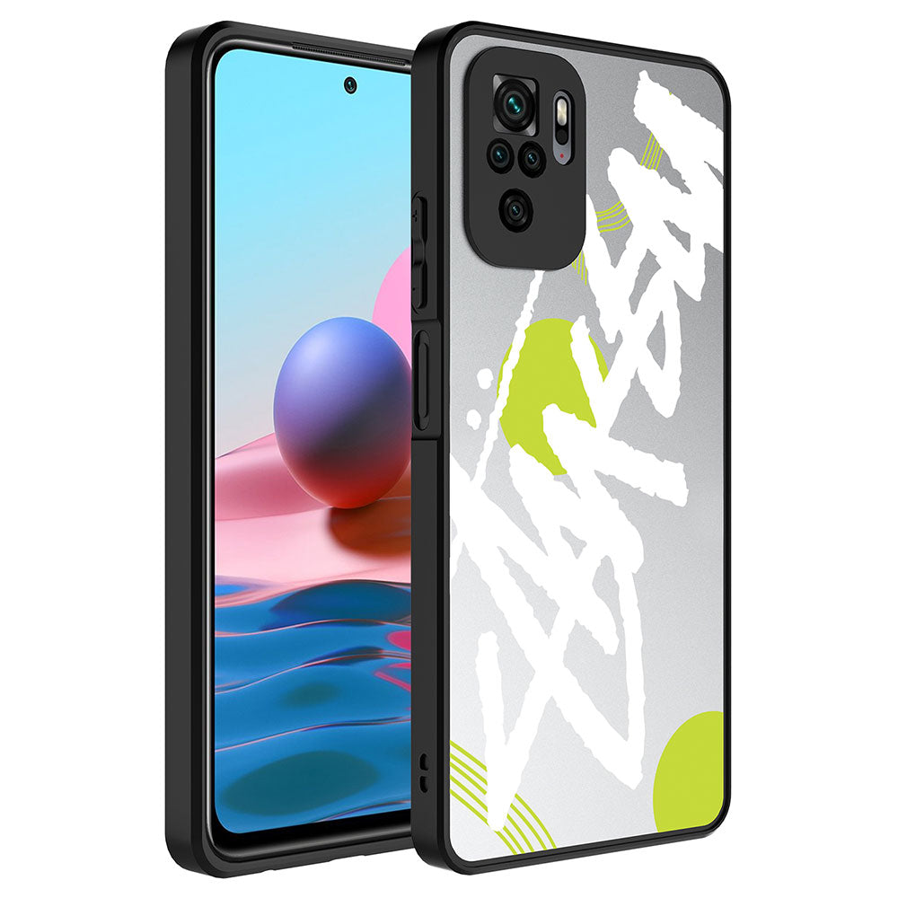 Xiaomi Redmi Note 10 Kılıf Aynalı Desenli Kamera Korumalı Parlak Zore Mirror Kılıf