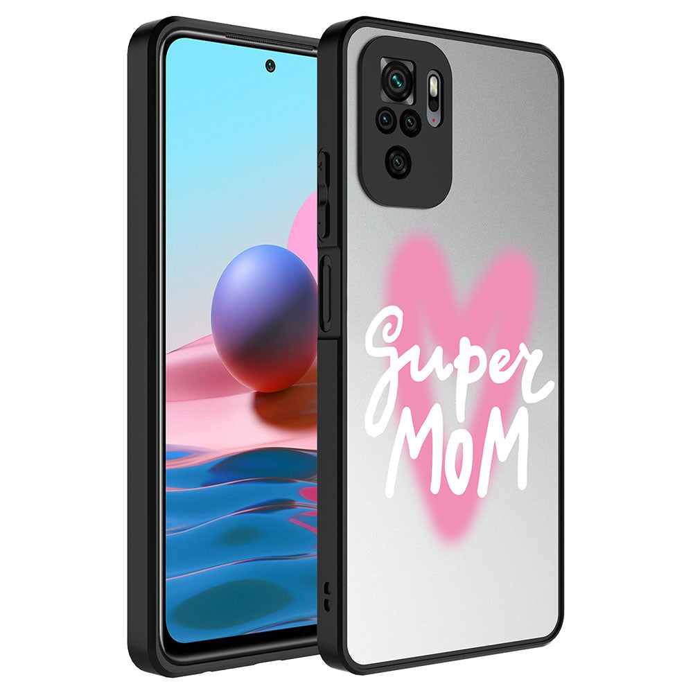 Xiaomi Redmi Note 10S Kılıf Aynalı Desenli Kamera Korumalı Parlak Zore Mirror Kılıf