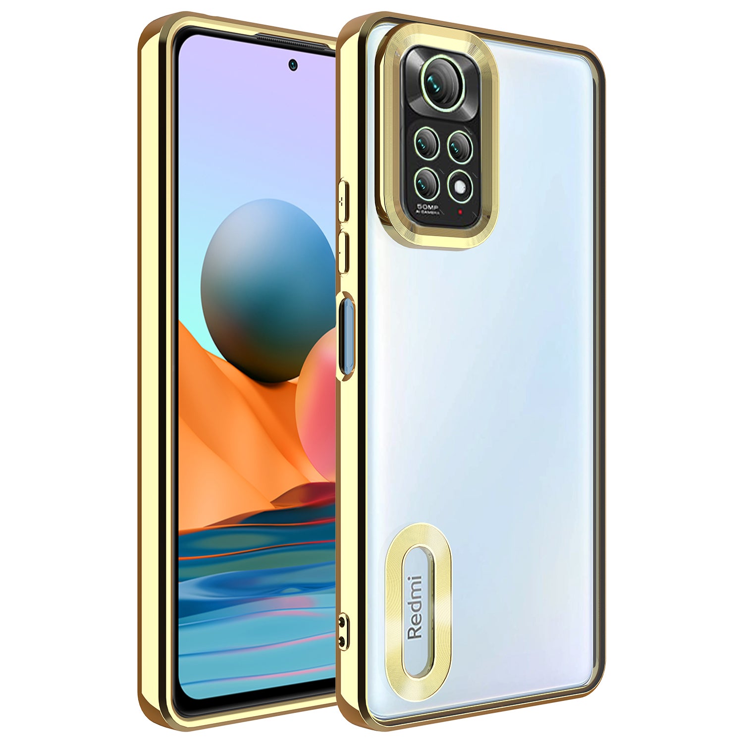 Xiaomi Redmi Note 11 Global Kılıf Kamera Korumalı Logo Gösteren Zore Omega Kılıf