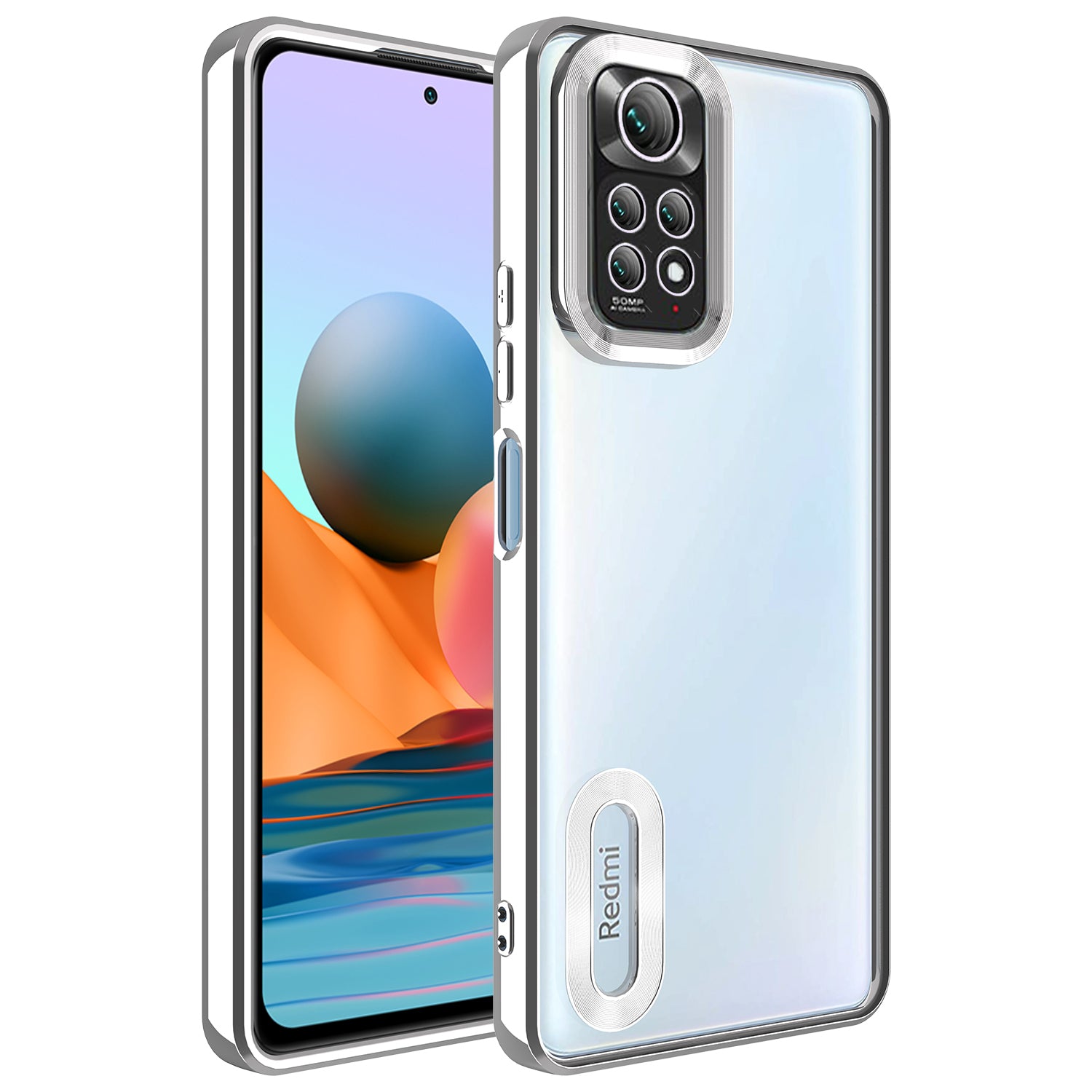 Xiaomi Redmi Note 11 Global Kılıf Kamera Korumalı Logo Gösteren Zore Omega Kılıf