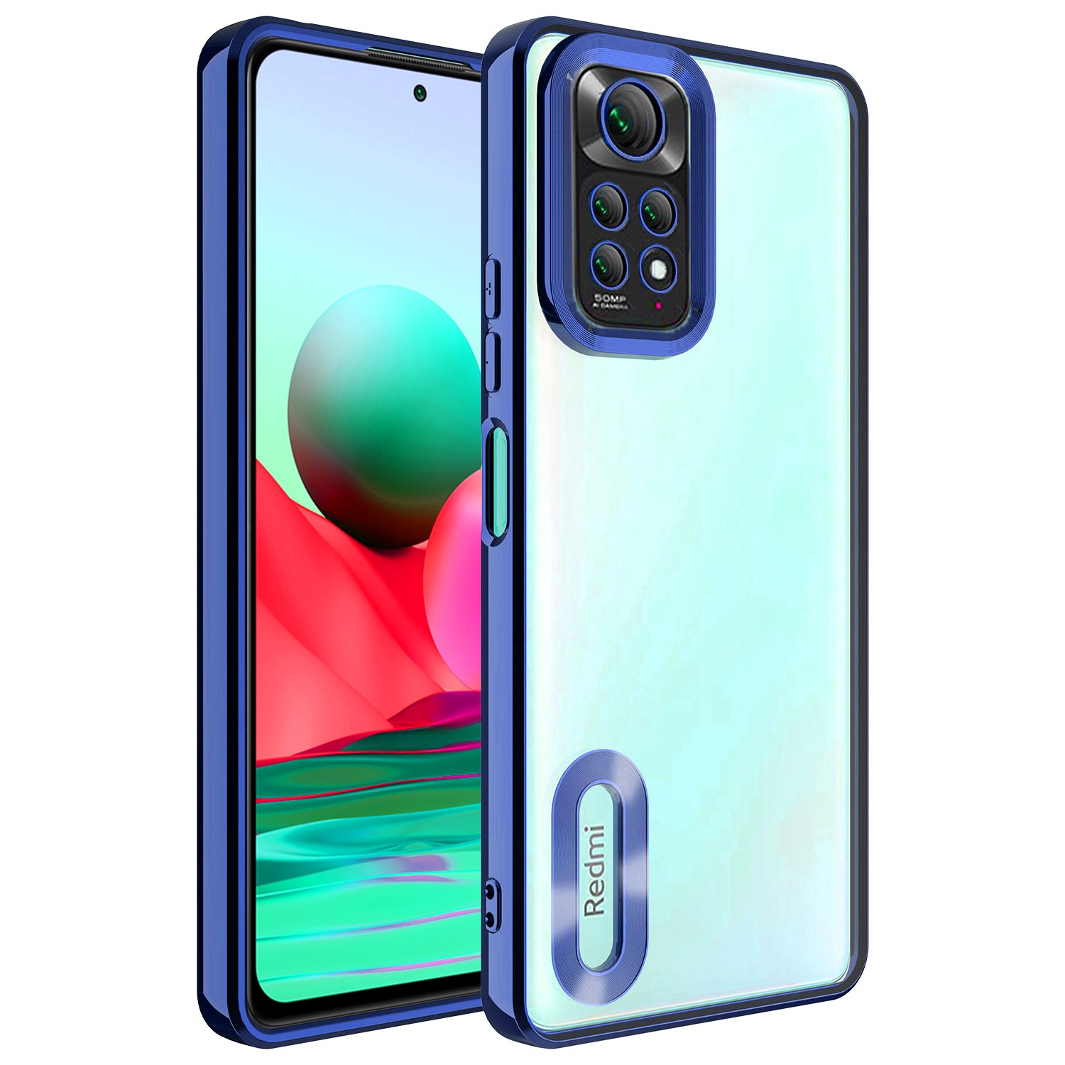 Xiaomi Redmi Note 11 Global Kılıf Kamera Korumalı Logo Gösteren Zore Omega Kılıf