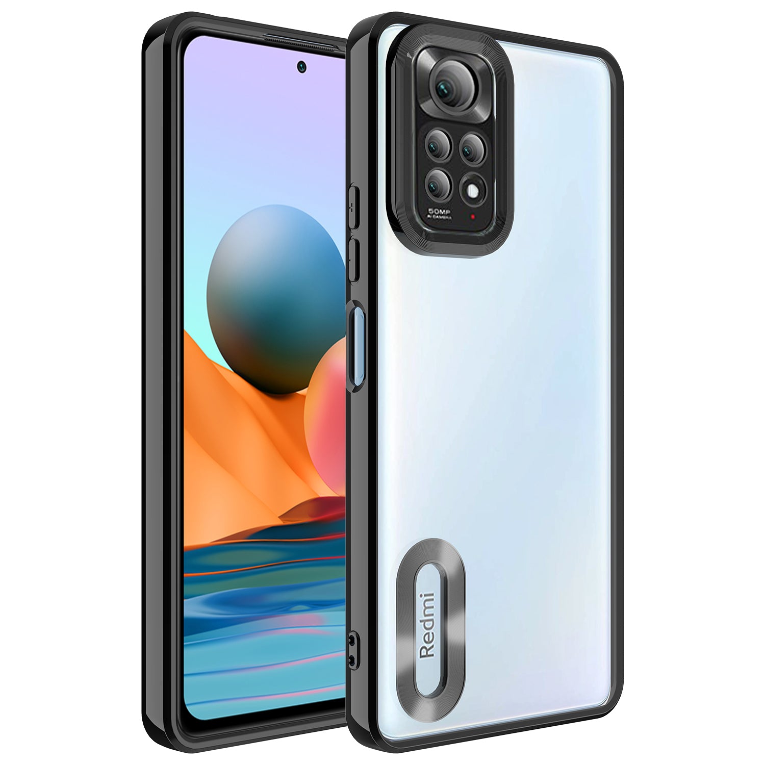 Xiaomi Redmi Note 11S Global Kılıf Kamera Korumalı Logo Gösteren Zore Omega Kılıf