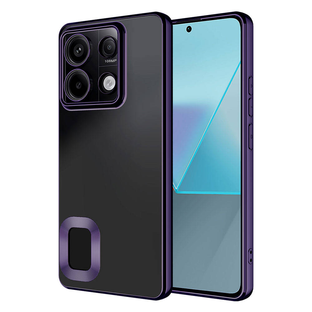 Xiaomi Redmi Note 13 4G Kılıf Kamera Korumalı Logo Gösteren Zore Omega Kılıf
