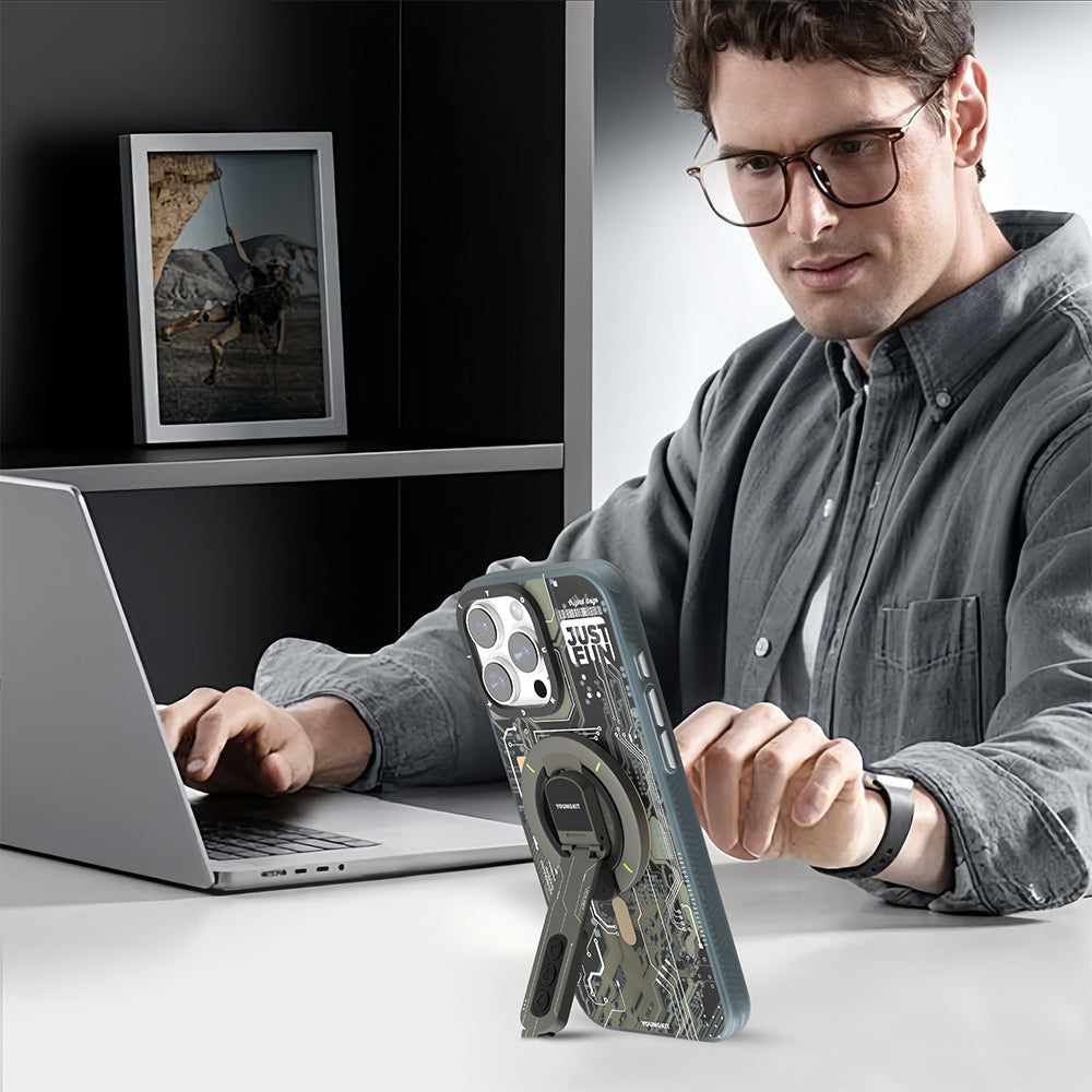 Youngkit Technology Serisi Telefon ve Tabletler için Magnetik Ring Stand