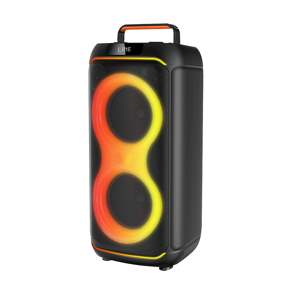 Zore GD-2608 Dijital LED Göstergeli FM Radyolu Mikrofonlu RGB TWS Çift 6.5 inç Stereo Bass Kablosuz Karaoke Hoparlör