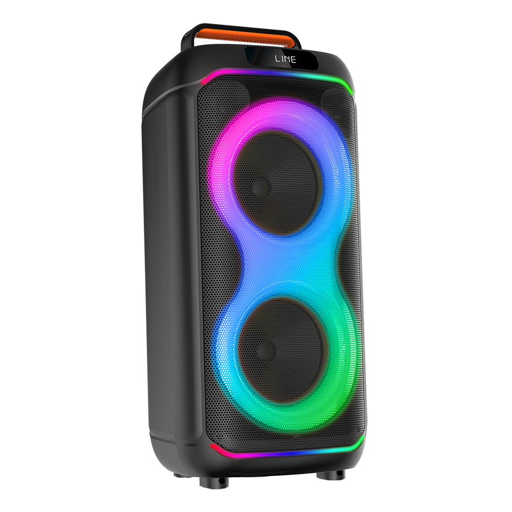 Zore GD-2608 Dijital LED Göstergeli FM Radyolu Mikrofonlu RGB TWS Çift 6.5 inç Stereo Bass Kablosuz Karaoke Hoparlör