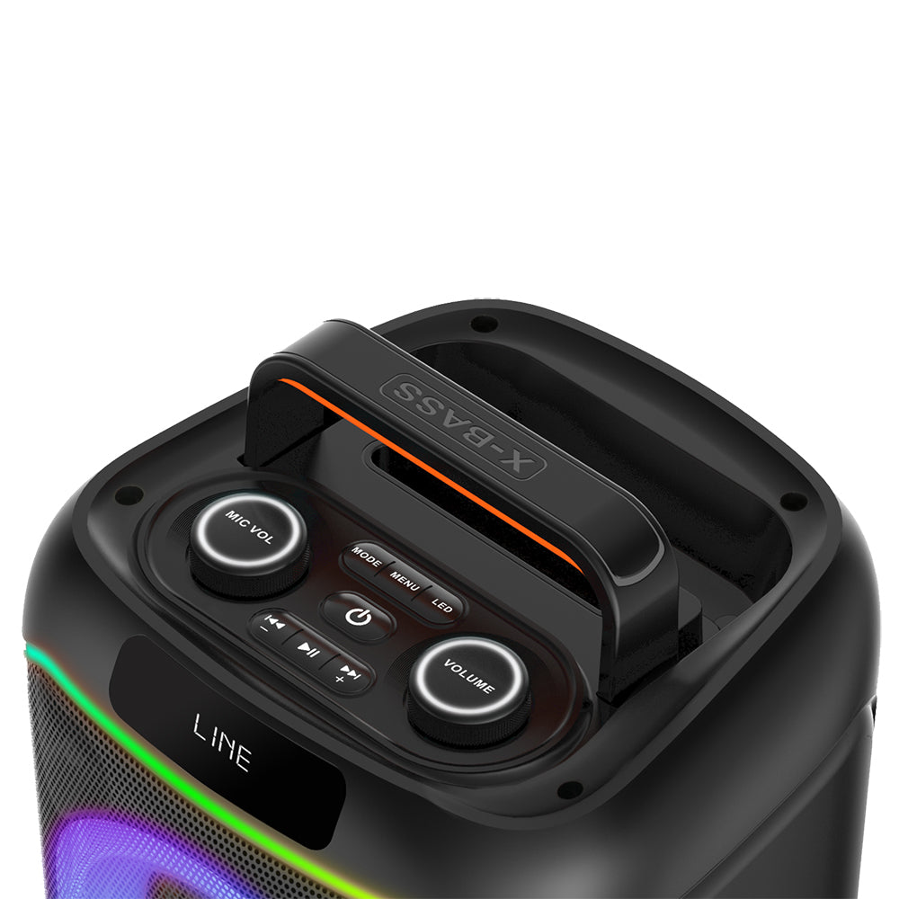 Zore GD-2608 Dijital LED Göstergeli FM Radyolu Mikrofonlu RGB TWS Çift 6.5 inç Stereo Bass Kablosuz Karaoke Hoparlör