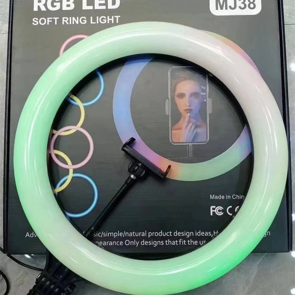 Zore MJ38 RGB 25W Ring Light Canlı Yayın 38cm USB'li ve Telefon Stand