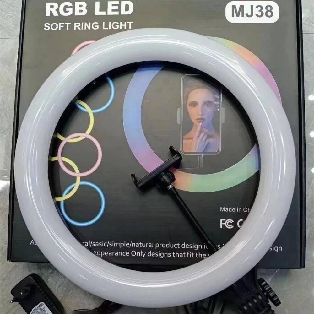 Zore MJ38 RGB 25W Ring Light Canlı Yayın 38cm USB'li ve Telefon Stand