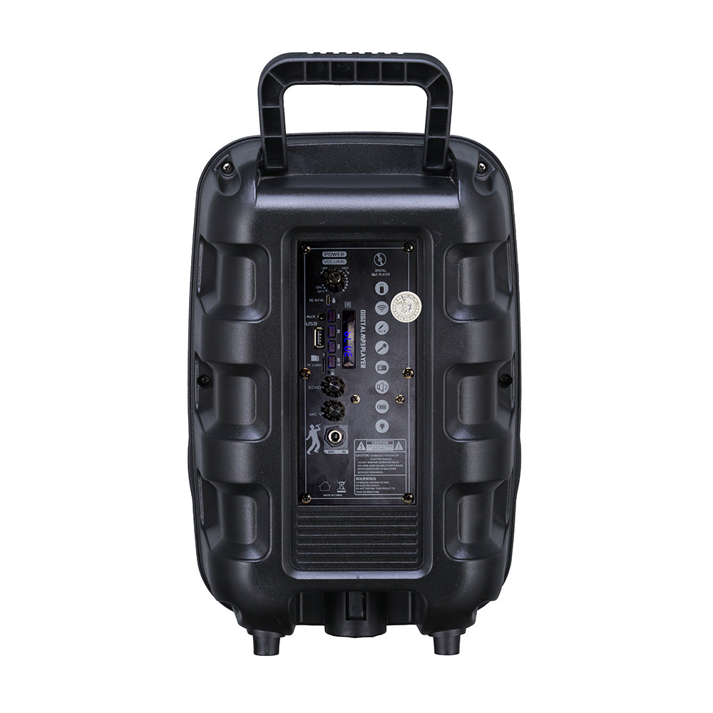 Zore PK-17 FM Radyolu Mikrofonlu RGB TWS 8 inç Stereo Bass Kablosuz Karaoke Hoparlör