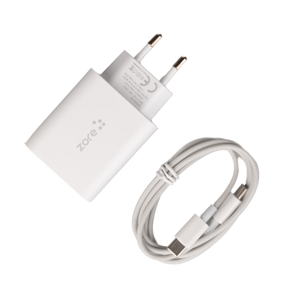 Zore XMac Serisi X6 Type-C to Type-C Ev Şarj Aleti 20W