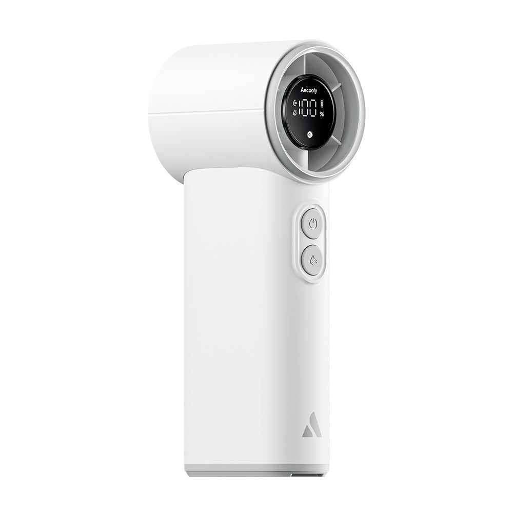 Aecooly PM02 Dijital LED Göstergeli Mist Chill Özellikli 5 Kademeli Portatif Soğutucu El Fanı