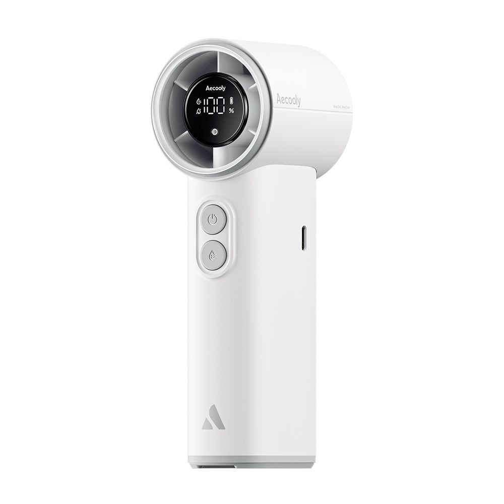 Aecooly PM02 Dijital LED Göstergeli Mist Chill Özellikli 5 Kademeli Portatif Soğutucu El Fanı
