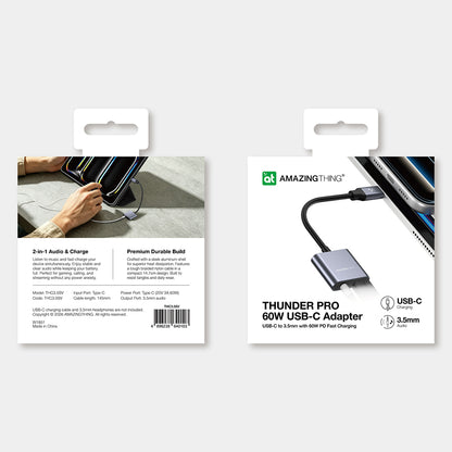 Amazingthing Thunder Pro 2in1 Type-C To 3.5mm Hi-Fi Aux Çevirici Ses Adaptörü