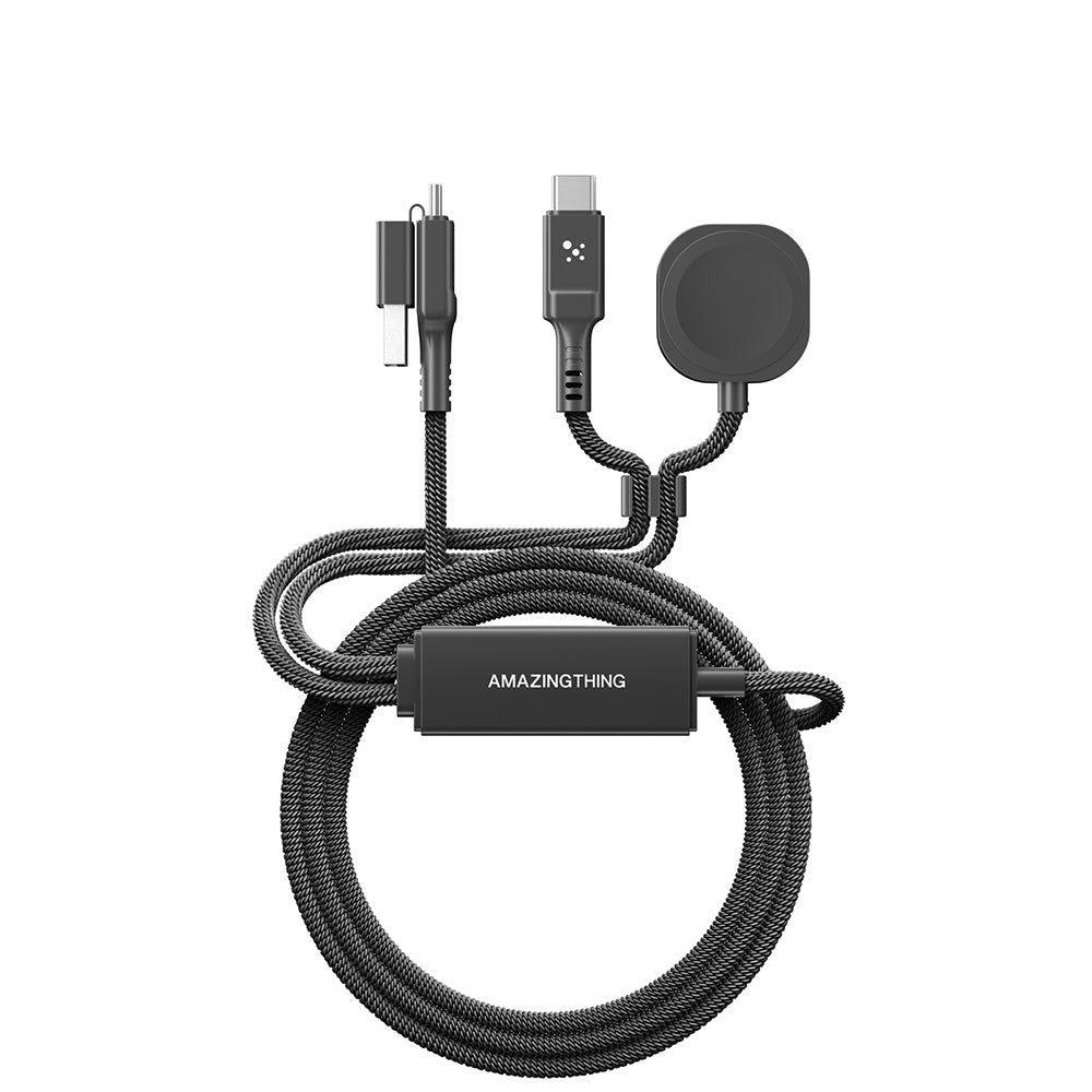 Amazingthing Thunder Pro 7X 100W Watch Serisi Akıllı Saat Wireless 4in1 Type-C PD - Usb Hızlı Şarj Kablosu 1.5M