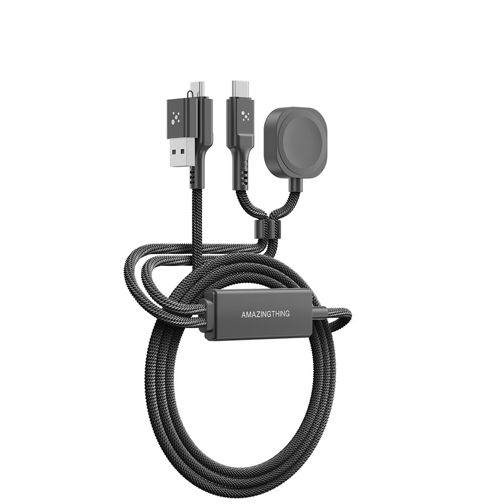 Amazingthing Thunder Pro 7X 100W Watch Serisi Akıllı Saat Wireless 4in1 Type-C PD - Usb Hızlı Şarj Kablosu 1.5M