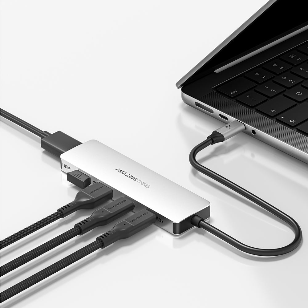 Amazingthing Thunder Pro Type-c to HDTV 5 in 1 4K 60Hz Dönüştürücü Adaptör