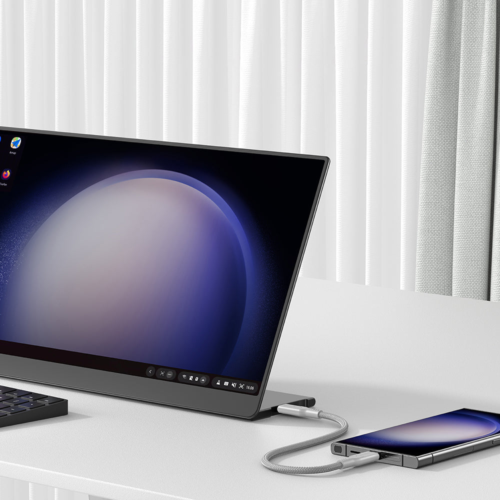 Amazingthing Thunder Pro USB3.2 Gen2 PD3.1 Port Korumalı Type-C to Type-C Kablo 120cm 240W 4K@60Hz