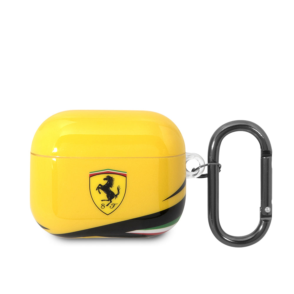 Airpods 3. Nesil Kılıf Ferrari Orijinal Lisanslı IML Baskılı Klasik Logolu TPU Kılıf