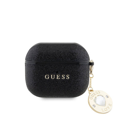 Airpods 3. Nesil Kılıf Guess Orijinal Lisanslı Glitter Elmas Kalp Süs Zincirli Kılıf