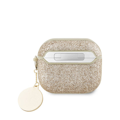 Airpods 3. Nesil Kılıf Guess Orijinal Lisanslı Glitter Elmas Kalp Süs Zincirli Kılıf