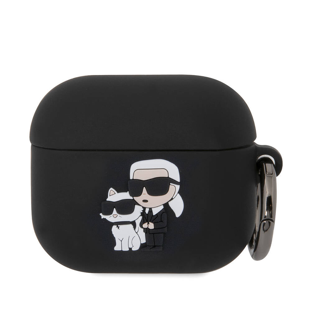 Airpods 3. Nesil Kılıf Karl Lagerfeld orijinal Lisanslı Karl & Choupette 3D Silikon Kılıf
