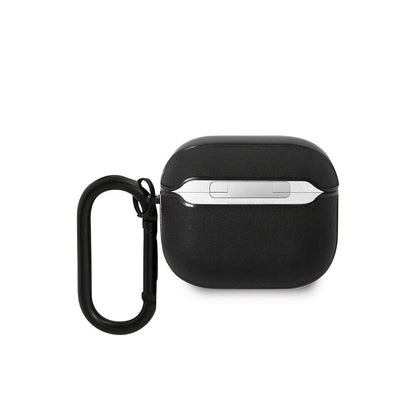 Airpods 3.Nesil Kılıf BMW Orijinal Lisanslı PU Deri Mavi Beyaz Çizgili Metal Logolu Kılıf