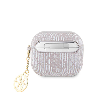 Airpods 3.Nesil Kılıf Guess Orijinal Lisanslı PU Deri 4G Desenli 4G Sade Askılı Kılıf