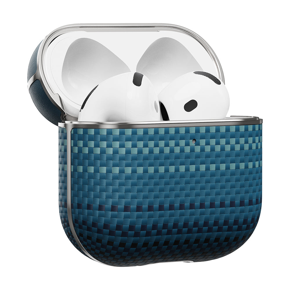 Airpods 4 Kılıf Aramid Fiber Pitaka Tactile Woven Sunset-Moonrise Serisi Sunset Kılıf