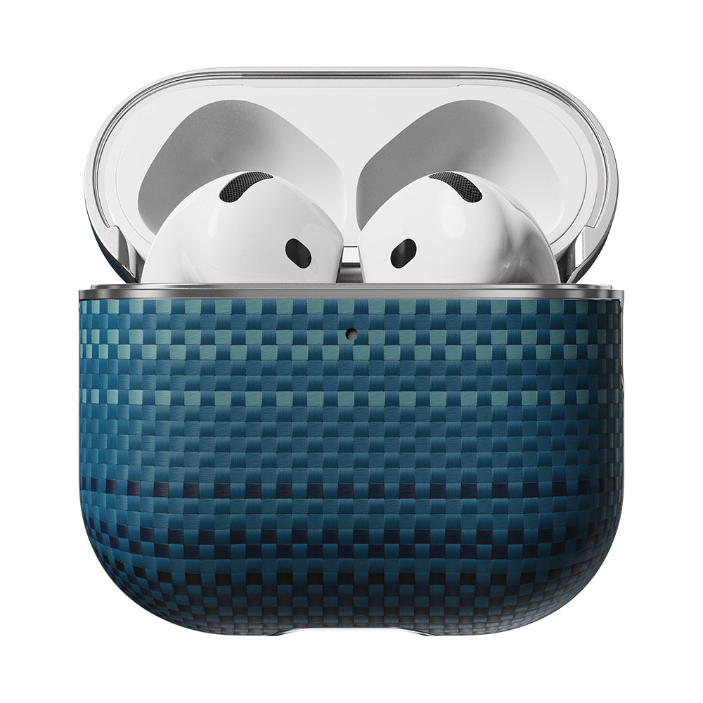 Airpods 4 Kılıf Aramid Fiber Pitaka Tactile Woven Sunset-Moonrise Serisi Sunset Kılıf
