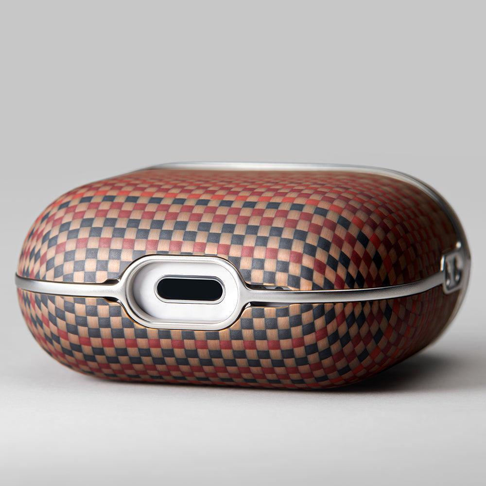 Airpods 4 Kılıf Aramid Fiber Pitaka Tactile Woven Sunset-Moonrise Serisi Sunset Kılıf